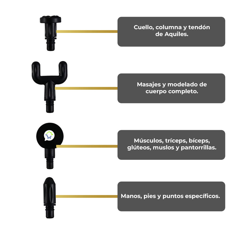 Masajeador eléctrico profesional - 4 en 1